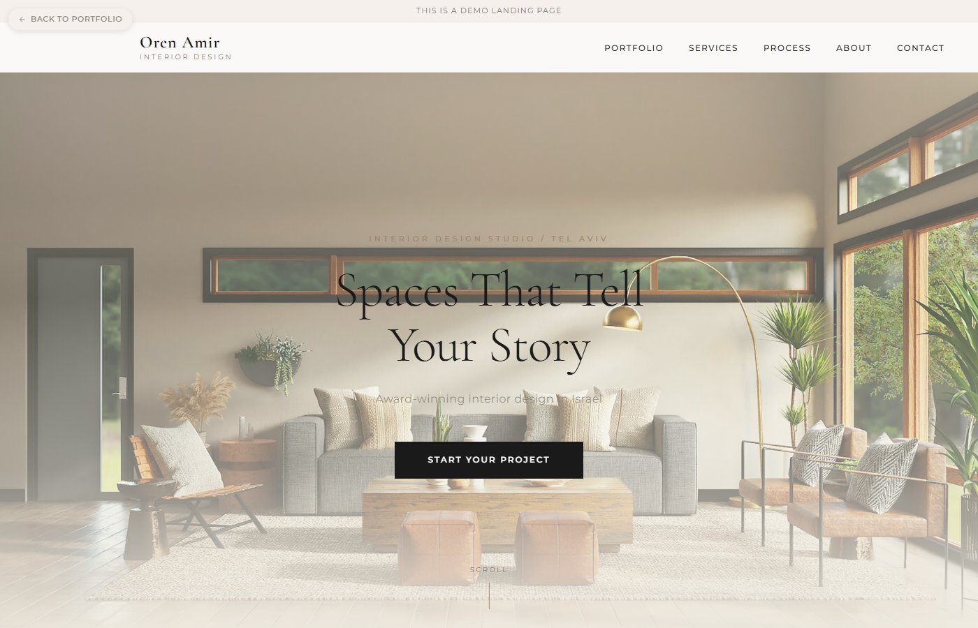 Interior Designer Landing Page