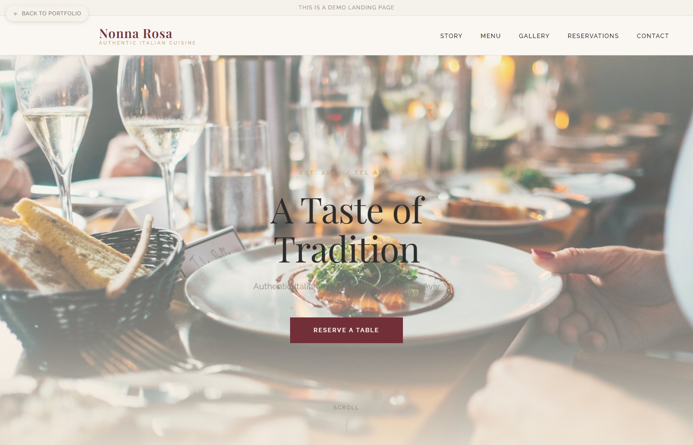 Restaurant Landing Page